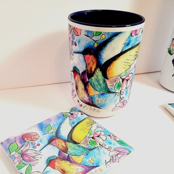 Angie Bryan Other - Hummingbird Watercolor Mug by Angie Bryan